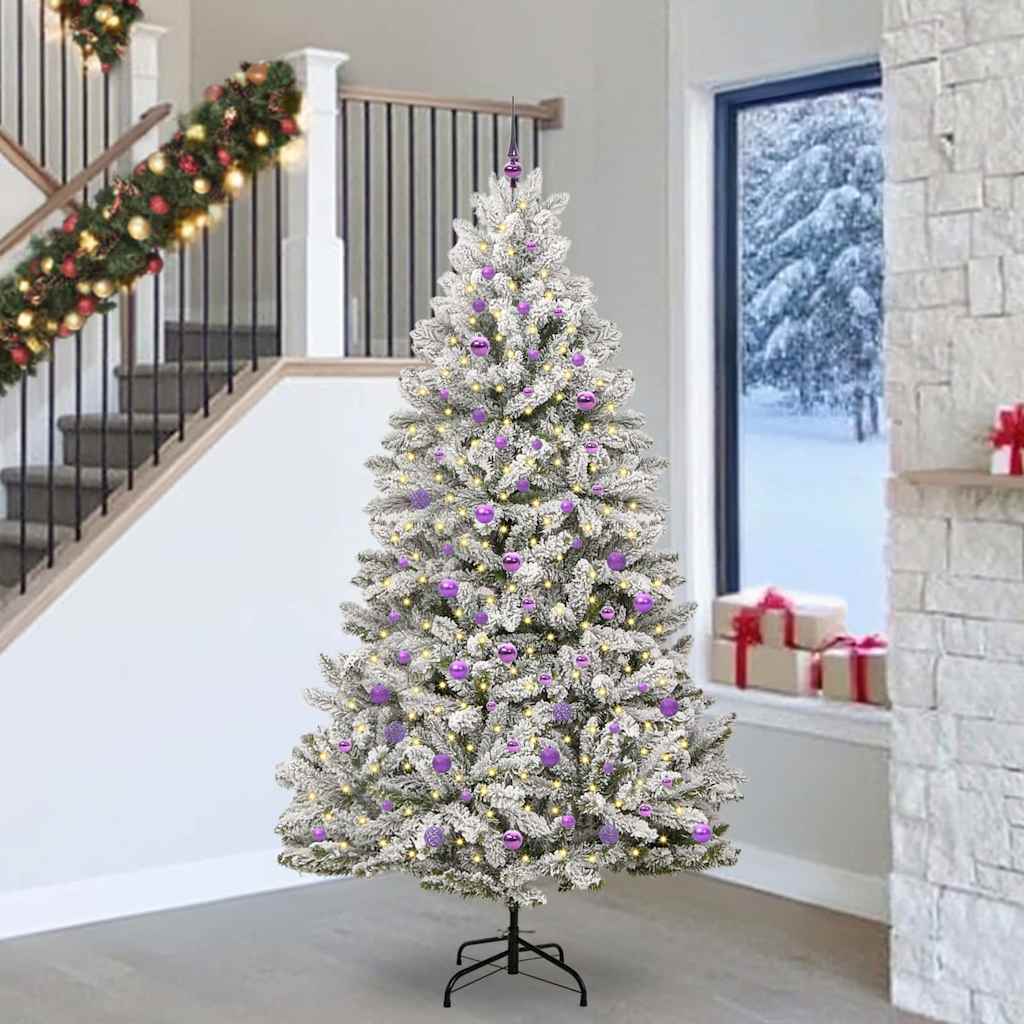 vidaXL Artificial Christmas Tree 240 cm 300 LEDs Warm White 1