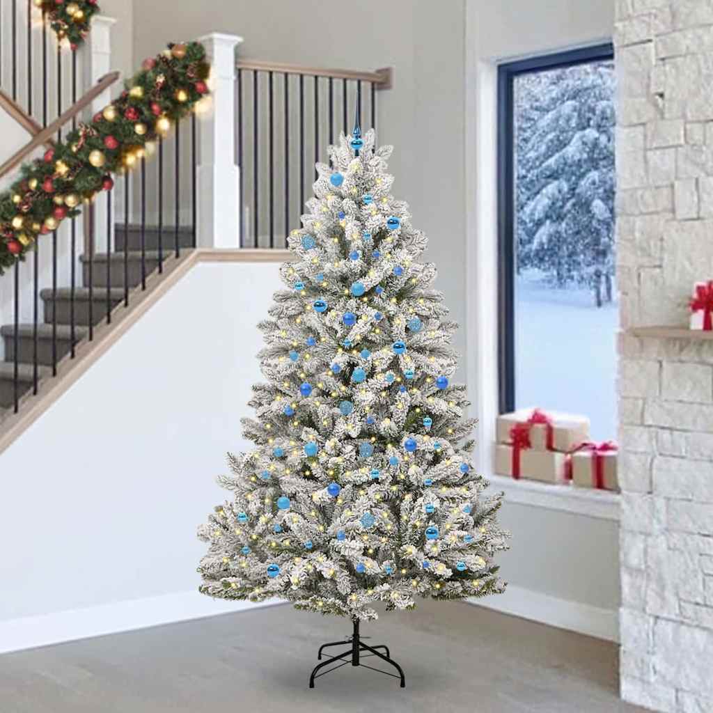 vidaXL Artificial Christmas Tree 240 cm 300 LEDs Warm White 1