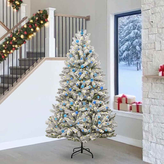 vidaXL Artificial Christmas Tree 240 cm 300 LEDs Warm White 1