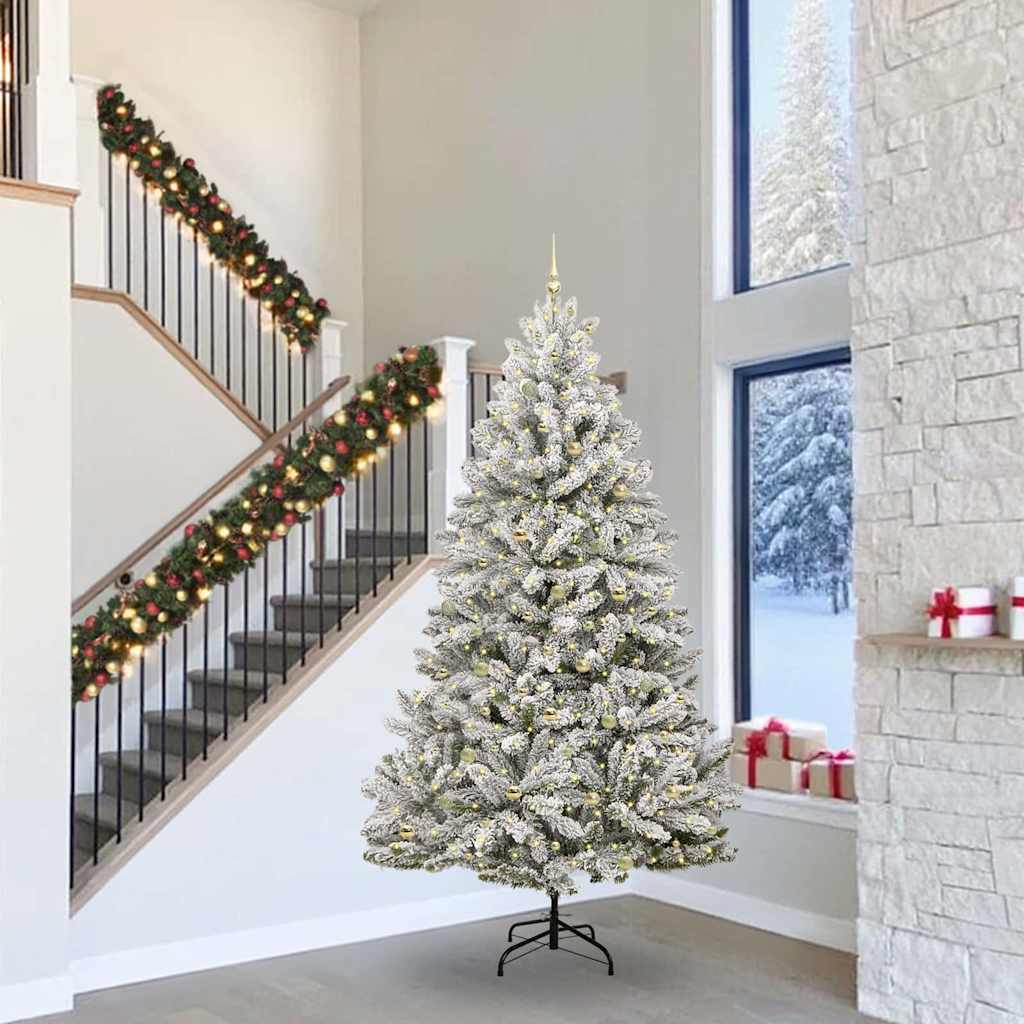 vidaXL Artificial Christmas Tree 300 cm 300 LEDs Warm White 1