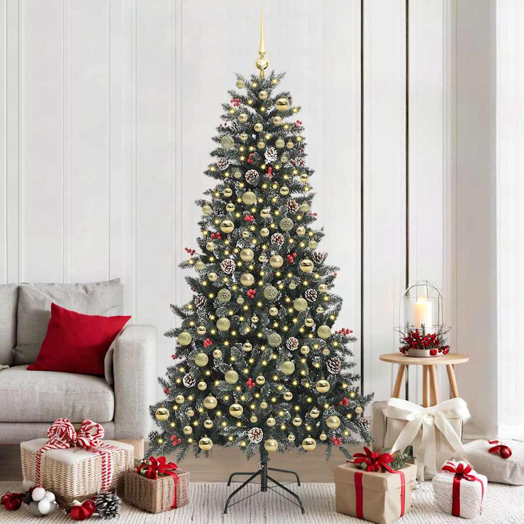 vidaXL Artificial Christmas Tree Green 210 cm 1