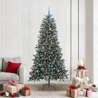 Artificial Christmas Tree Green 210 cm with LEDs &blue balls