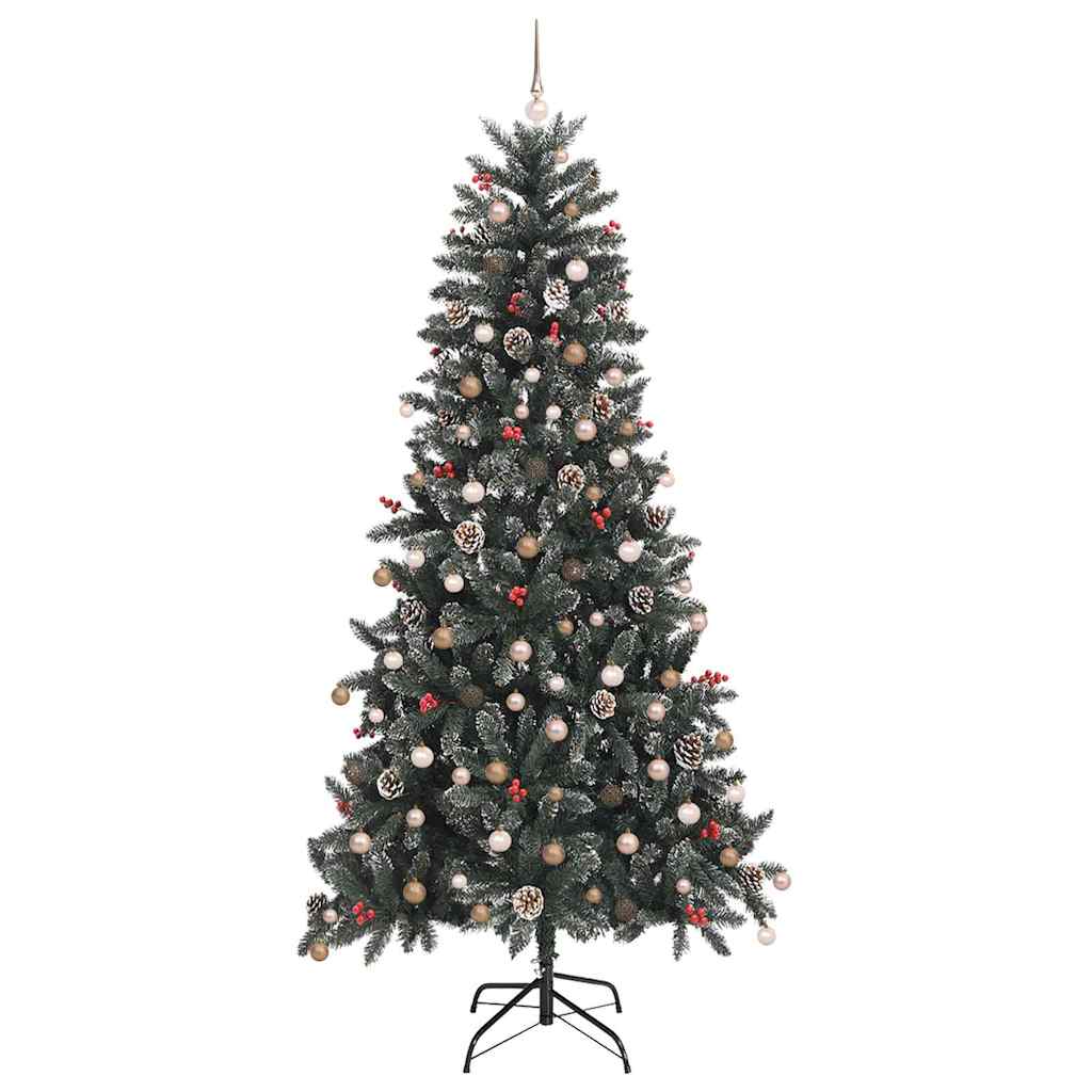 vidaXL Artificial Christmas Tree with 300 LEDs with Stand Green 240 cm 5