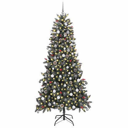 vidaXL Artificial Christmas Tree with 300 LEDs with Stand Green 240 cm 3