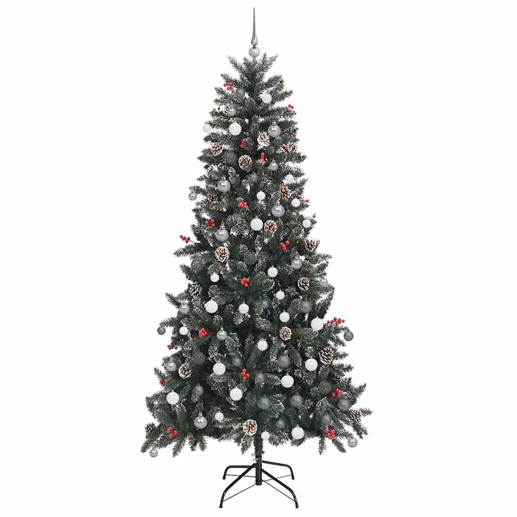 vidaXL Artificial Christmas Tree with 300 LEDs with Stand Green 240 cm 5