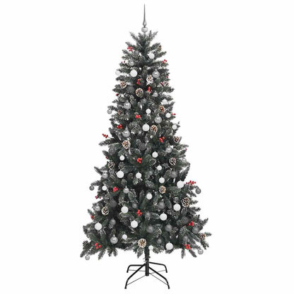 vidaXL Artificial Christmas Tree with 300 LEDs with Stand Green 240 cm 5