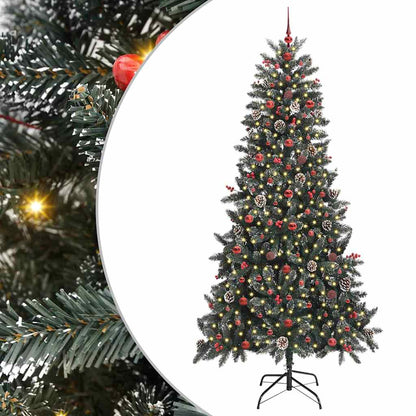Artificial Christmas Tree Green 240 cm with LEDs &red balls