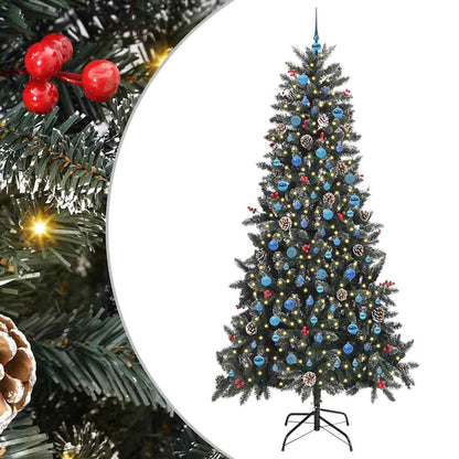 Artificial Christmas Tree Green 240 cm with LEDs &blue balls