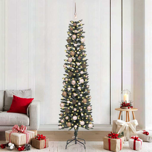 vidaXL Artificial Christmas Tree with 300 LEDs with Stand Green 210 cm 1