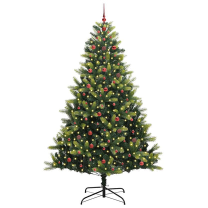 vidaXL Artificial Hinged Christmas Tree 300 LEDs Green 240 cm 3