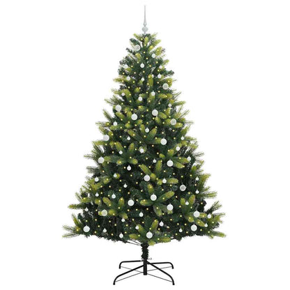 vidaXL Artificial Hinged Christmas Tree 300 LEDs Green 240 cm 3
