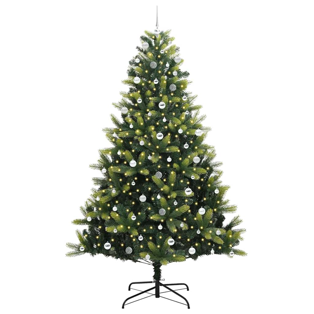 vidaXL Artificial Hinged Christmas Tree 300 LEDs Green 240 cm 3