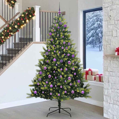 vidaXL Artificial Hinged Christmas Tree 300 LEDs Green 240 cm 1