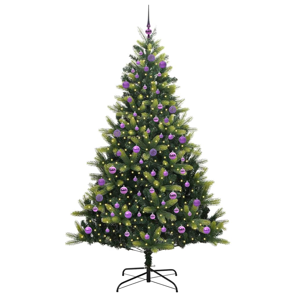 vidaXL Artificial Hinged Christmas Tree 300 LEDs Green 240 cm 3