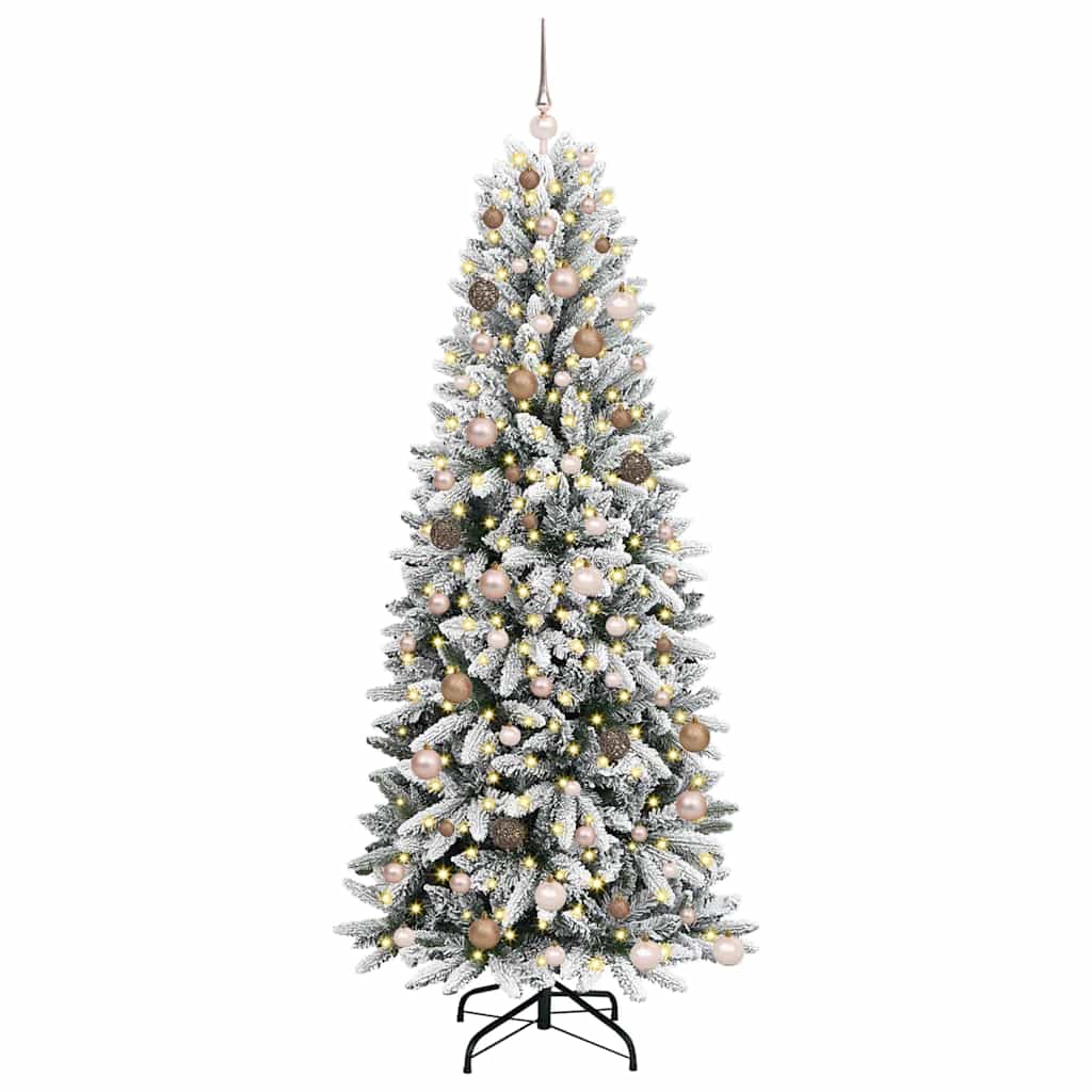 vidaXL Artificial Christmas Tree White 210 cm 3