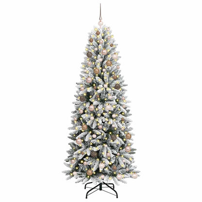 vidaXL Artificial Christmas Tree White 210 cm 3