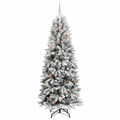 vidaXL Artificial Christmas Tree White 210 cm 4