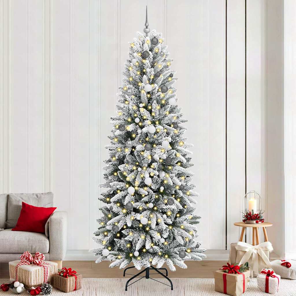 vidaXL Artificial Christmas Tree White 240 cm 1