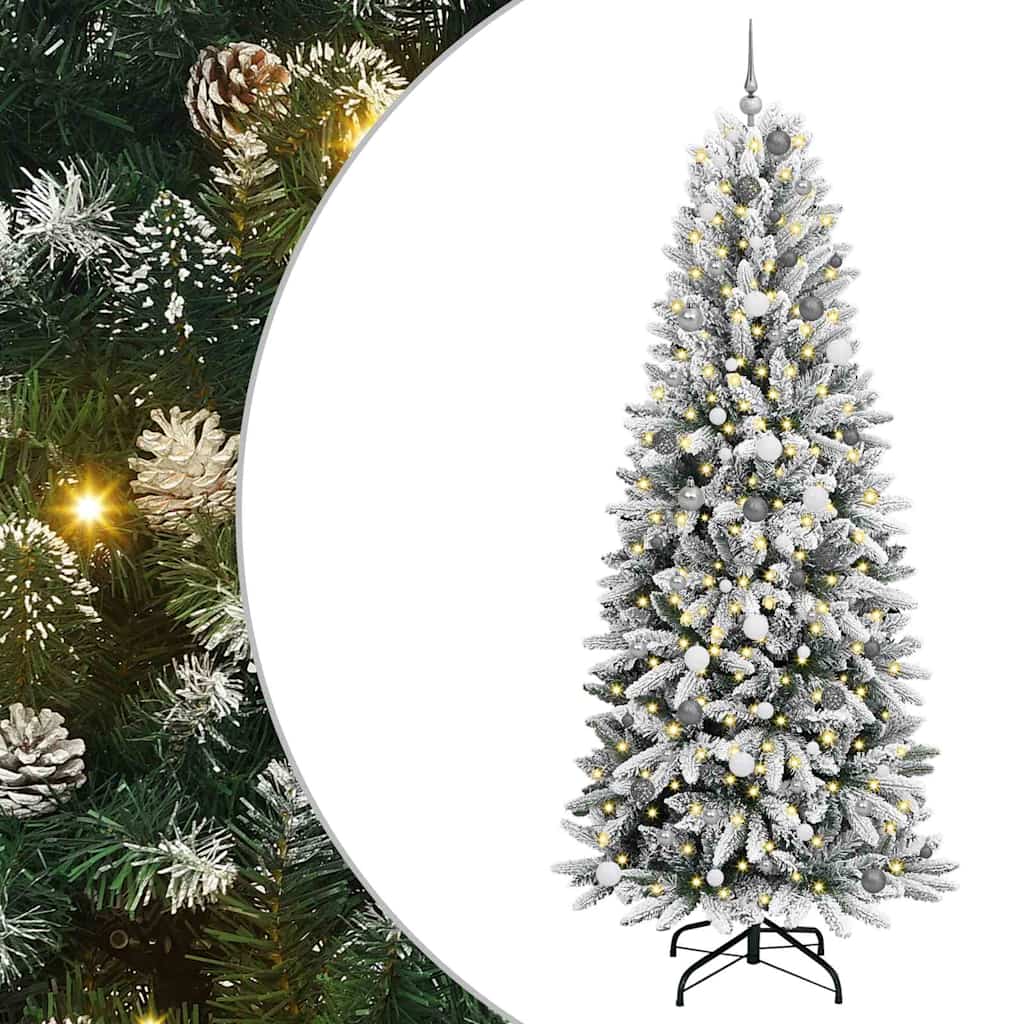 vidaXL Artificial Christmas Tree White 240 cm 2