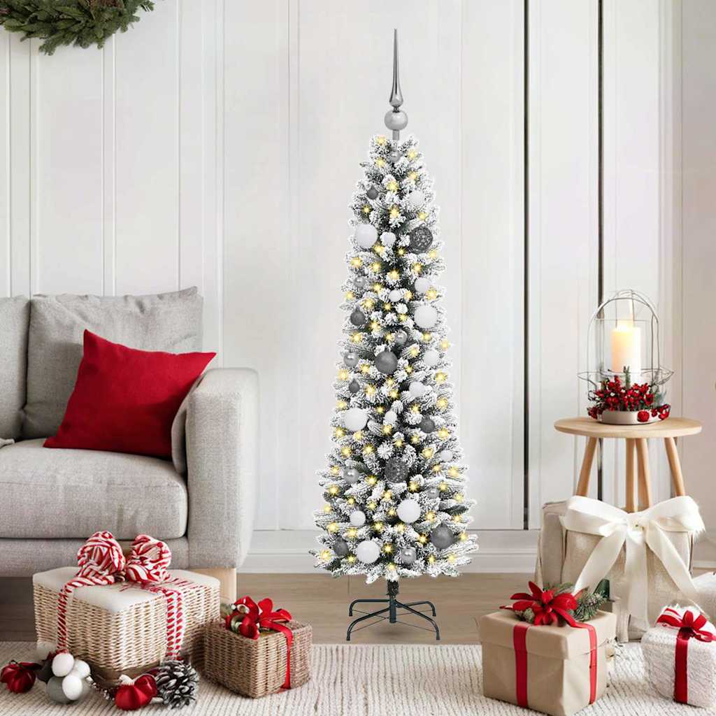 vidaXL Artificial Christmas Tree White 150 cm 1