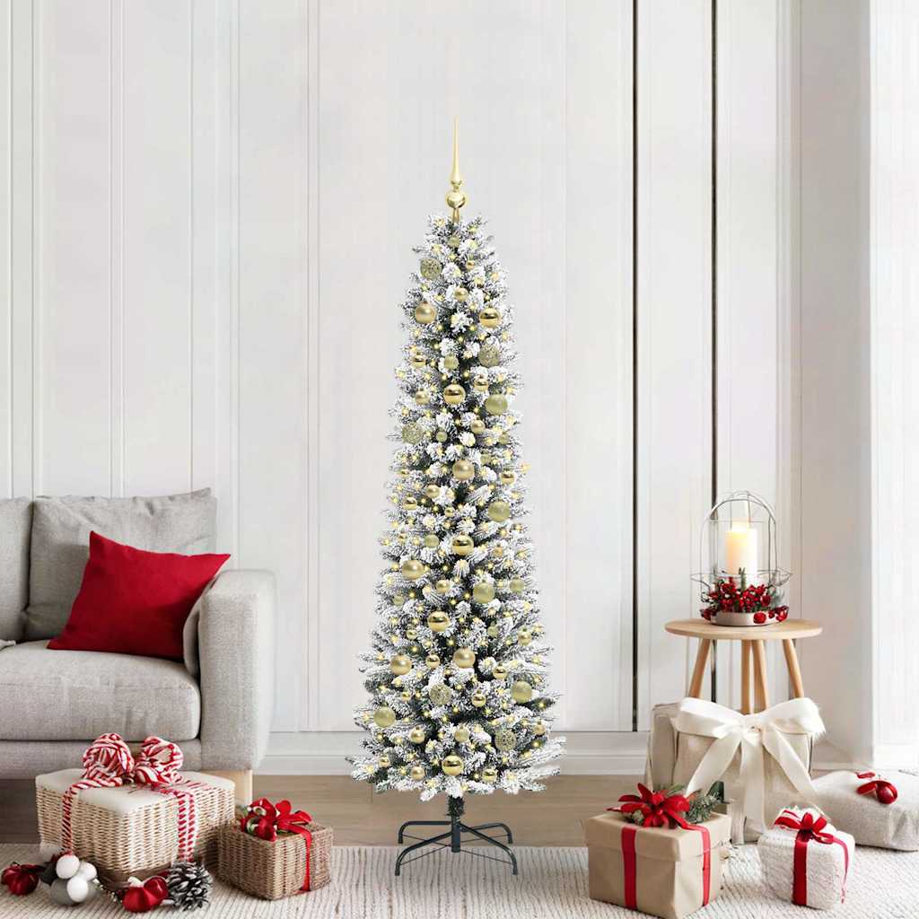 vidaXL Artificial Christmas Tree White 180 cm 1