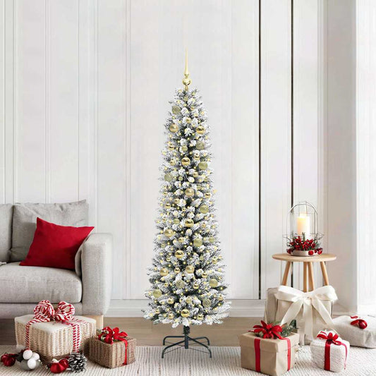 vidaXL Artificial Christmas Tree White 180 cm 1