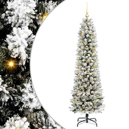 vidaXL Artificial Christmas Tree White 180 cm 2