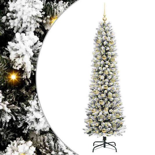 vidaXL Artificial Christmas Tree White 180 cm 2