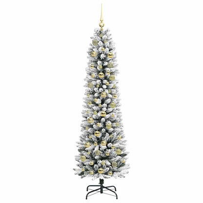 vidaXL Artificial Christmas Tree White 180 cm 4