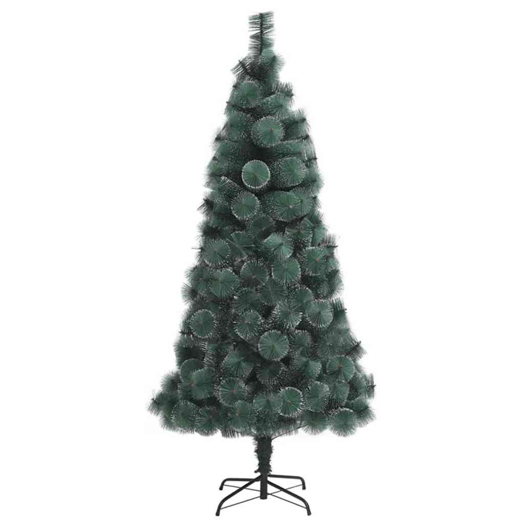 Artificial Pre-lit Christmas Tree with Ball Set Green 180 cm with LEDs &white/grey balls