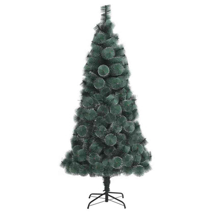 Artificial Pre-lit Christmas Tree with Ball Set Green 180 cm with LEDs &white/grey balls