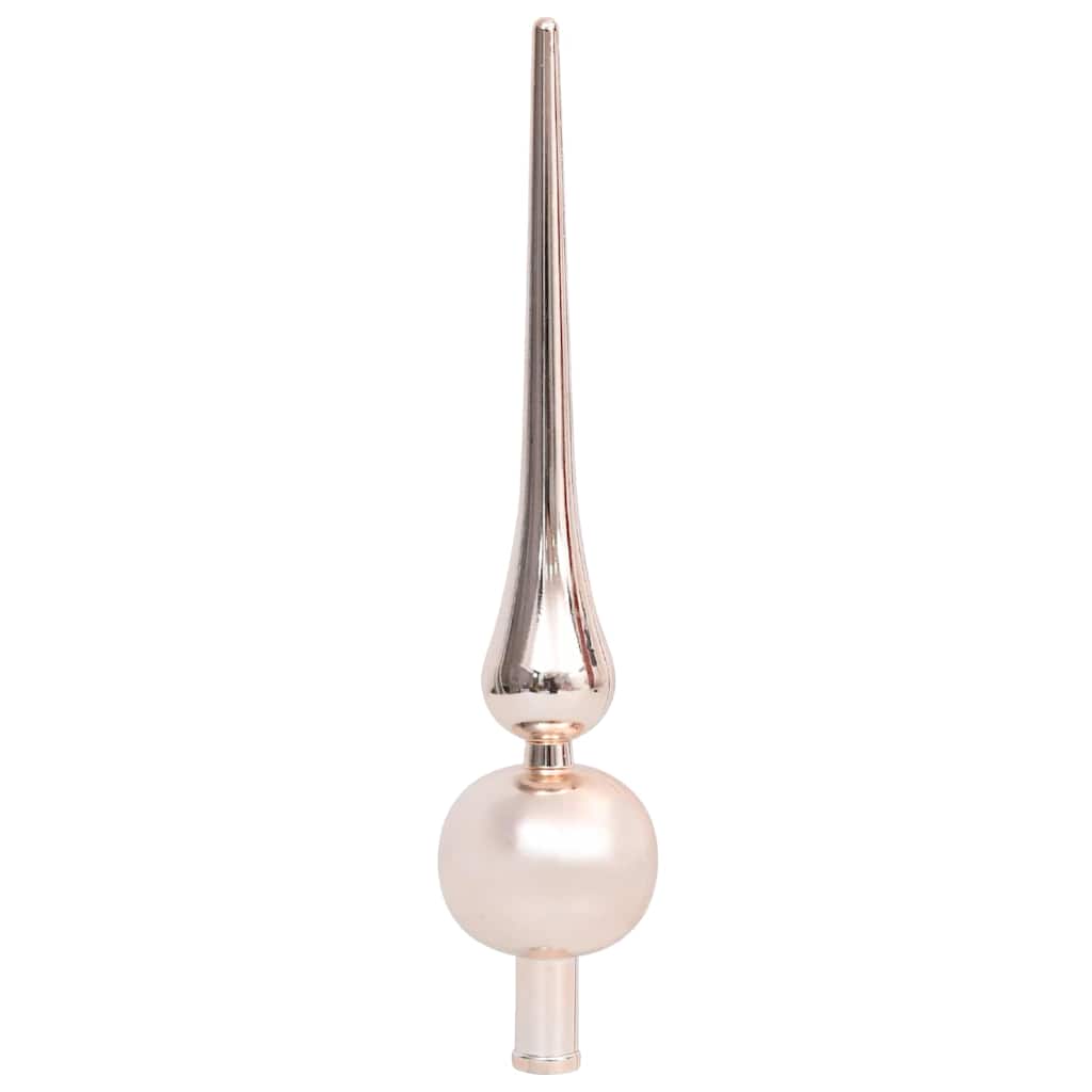 Artificial Pre-lit Christmas Tree with Ball Set Green 210 cm 210 x 105 cm with LEDs&rose gold balls