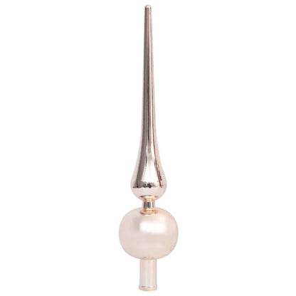 Artificial Pre-lit Christmas Tree with Ball Set Green 210 cm 210 x 105 cm with LEDs&rose gold balls