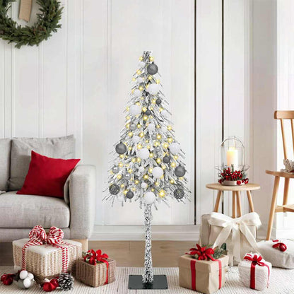 vidaXL Christmas Tree with 150 LEDs White 120 cm PE and Steel 1