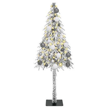vidaXL Christmas Tree with 150 LEDs White 120 cm PE and Steel 3