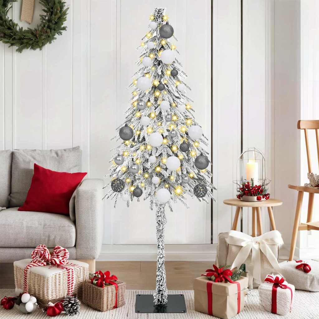 vidaXL Christmas Tree with 150 LEDs White 150 cm PE and Steel 1
