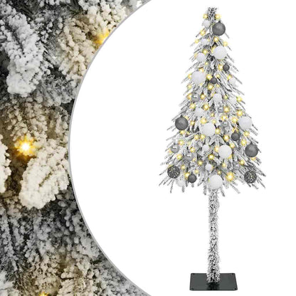 vidaXL Christmas Tree with 150 LEDs White 150 cm PE and Steel 2