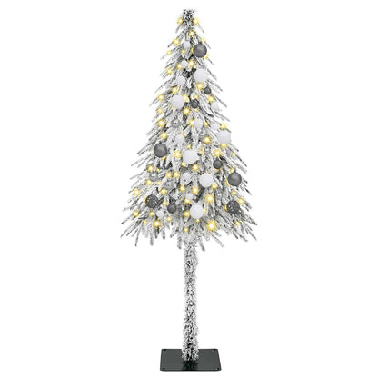 vidaXL Christmas Tree with 150 LEDs White 150 cm PE and Steel 3