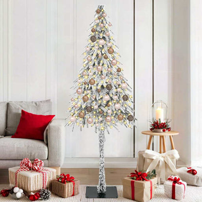 vidaXL Christmas Tree with 300 LEDs White 180 cm PE and Steel 1