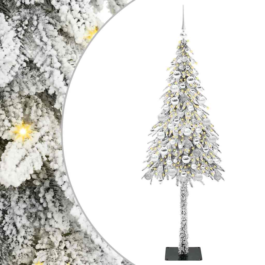 vidaXL Christmas Tree White 180 cm PE and Steel 2