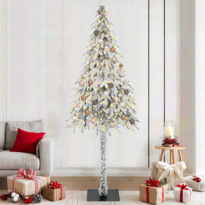 vidaXL Christmas Tree with 300 LEDs White 210 cm PE and Steel 1