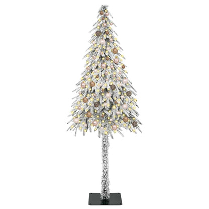 vidaXL Christmas Tree with 300 LEDs White 210 cm PE and Steel 3