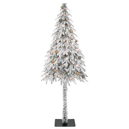 vidaXL Christmas Tree with 300 LEDs White 210 cm PE and Steel 4
