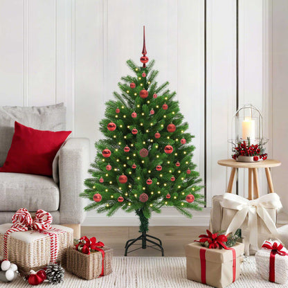 Christmas Tree Green 120 cm PE Length 75 cm with 61 red balls