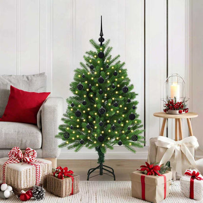 Christmas Tree Green 120 cm PE Length 75 cm with 61 black balls
