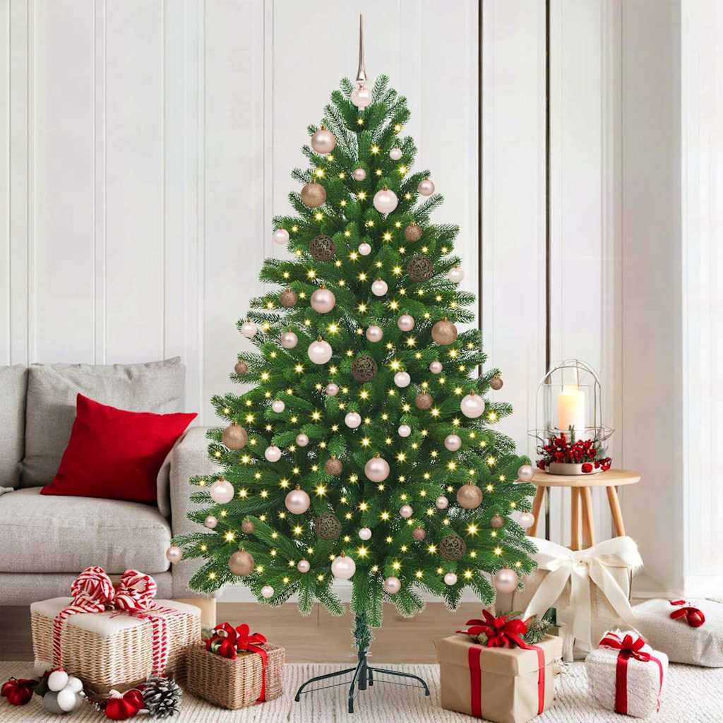 vidaXL Christmas Tree with 300 LEDs with Stand Green 180 cm PE 1