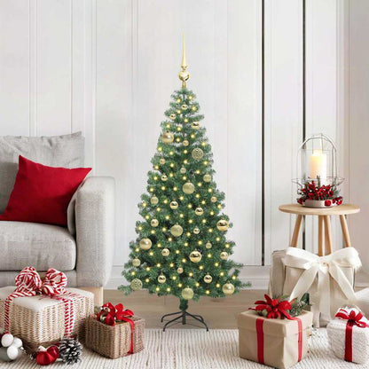 Christmas Tree PVC 120 cm Green with 150 LEDs&gold balls