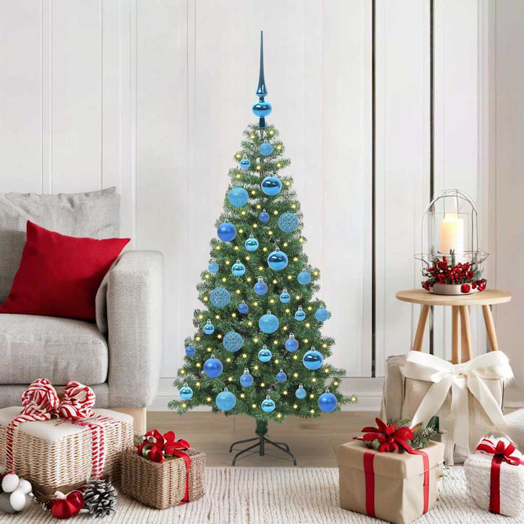 Christmas Tree PVC 120 cm Green with 150 LEDs&blue balls