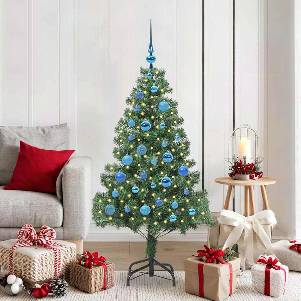 Christmas Tree PVC 150 cm Green with 150 LEDs&blue balls