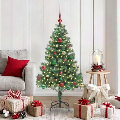 Christmas Tree PVC 150 cm Green with 150 LEDs&multicolour balls